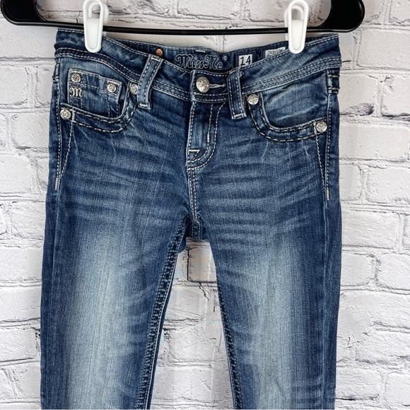 Miss Me Jean Women’s 14 (27x30.5) Low Rise Skinny Embellished Cross - Picture 5 of 12